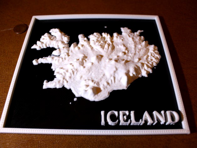 Iceland 3d map by Ilkirius