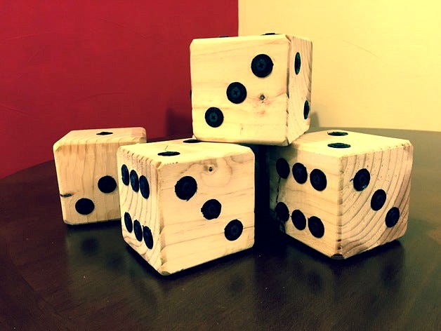 LARGE LAWN DICE - DOTS by ADVANCED3DCREATIONS