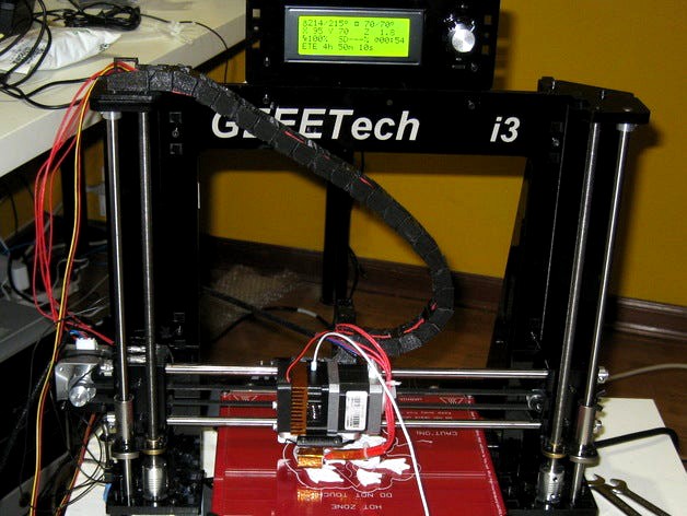 Geeetech Prusa i3 Pro - Cable Chain Top Mount by piggei