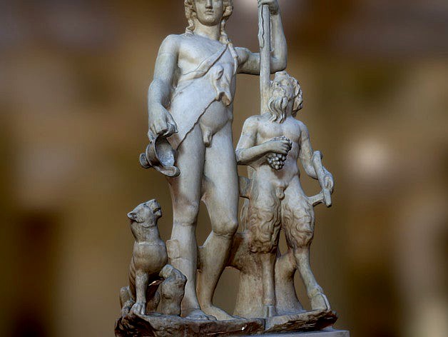 Dionysos and Pan and a panther by GeoffreyMarchal