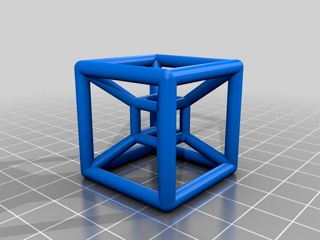 hypercube-lowpoly by astfaellergerald