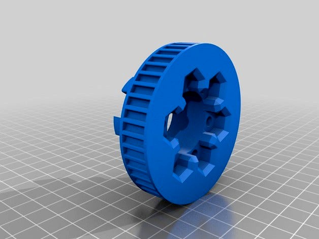 MBS All-Terrain Longboard Wheels 44 Tooth Lock Nut Pulley for 9mm, 12mm, 15mm Belt by JuniorPotato93