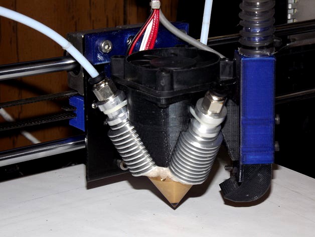Diamond hotend mounting adapter and Print cooler to CPAP hose adapter with probe mount by demigh0d