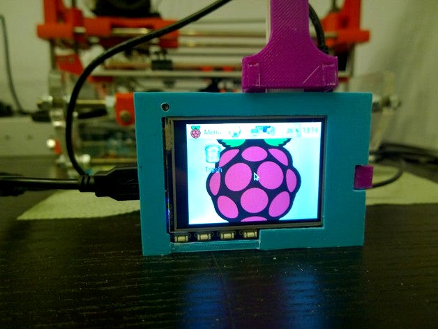 Raspberry Pi case with TFT display by TJEmsley