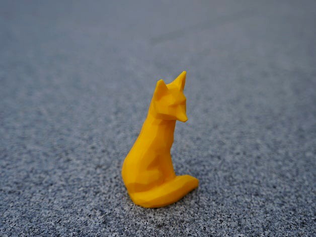 Low Poly Sitting Fox by GrimbiXcode