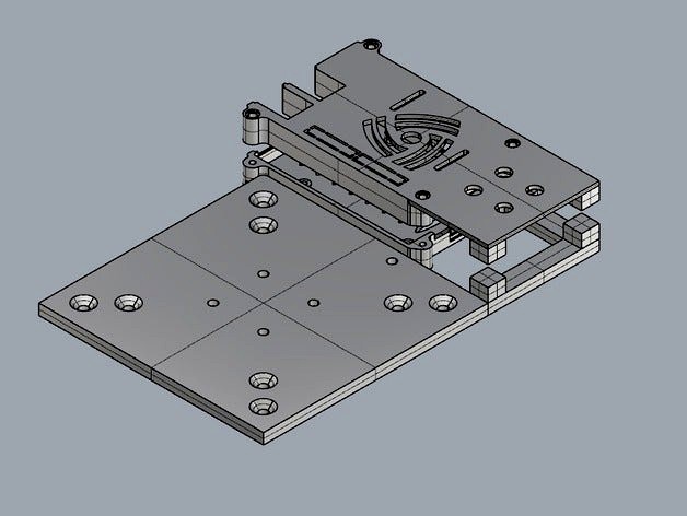 Raspberry Pi Case with offset VESA mount and plate for buttons by BenAndMatt