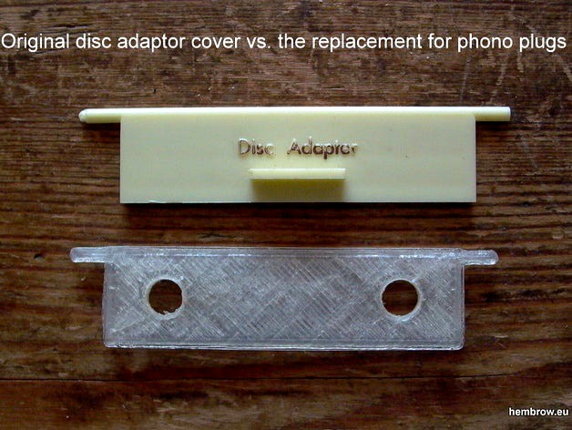 Quad 33 control amplifier disc adaptor cover for use with phono plugs by davidhembrow