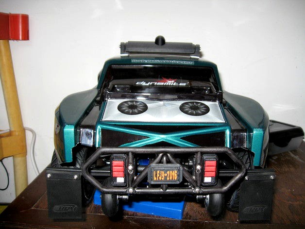 License Plates with Holder for Traxxas Slash the RPM Rear Bumper by luisfjdesigner3d