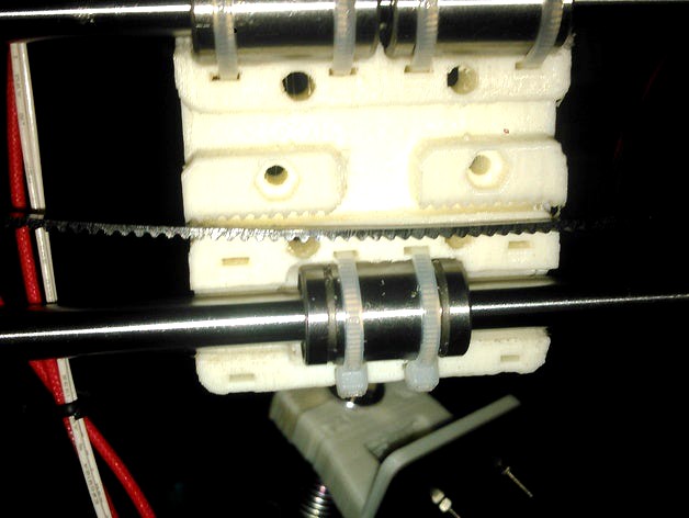 Prusa i3 Rework X-carriage with additional holes for Wade's extruder(SavesABearing) by DaveThing2016