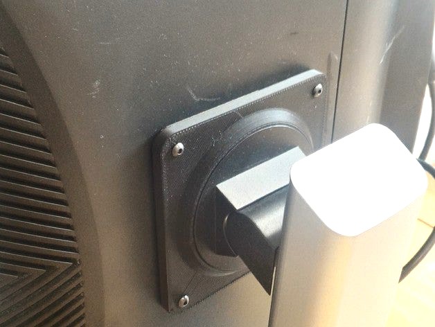 Dell VESA Mount plate by JeffOnThingiverse