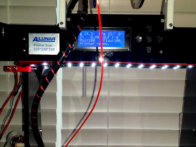 Alunar- ANET A8 LED work light bar with power and light switch mount bracket by jmperry71