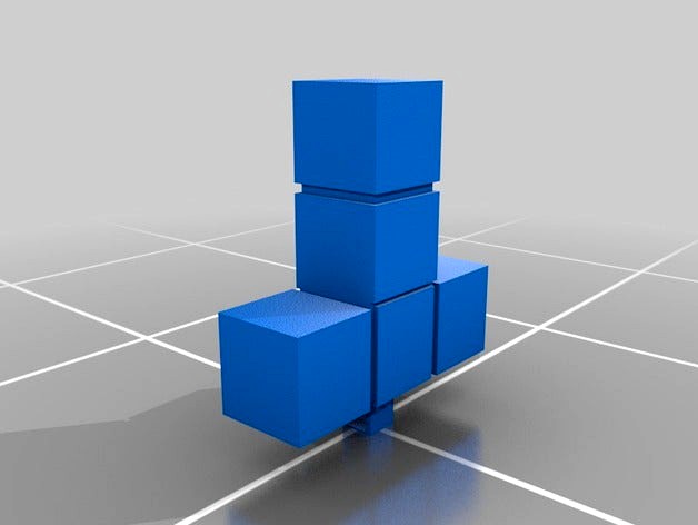 Tetris T Keychain by thunderjman