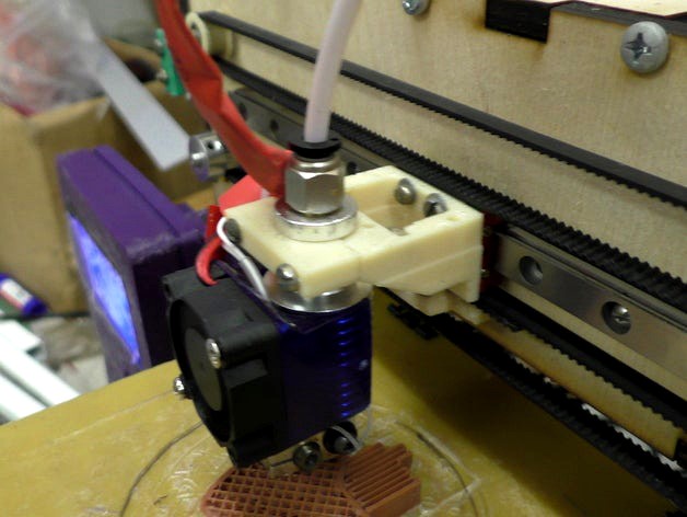 e3d v6 bowden extruder mounting to 9mm linear guides by mikhashev