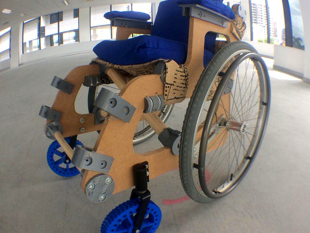 3D printed wheelchair for MakerED challenge #MakerEdChallenge2 by hugoarchicad
