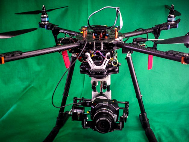 Hand held or Drone Mounted Gimbal for BlackMagic Micro Cinema or other Mid sized Camera by chrishornby