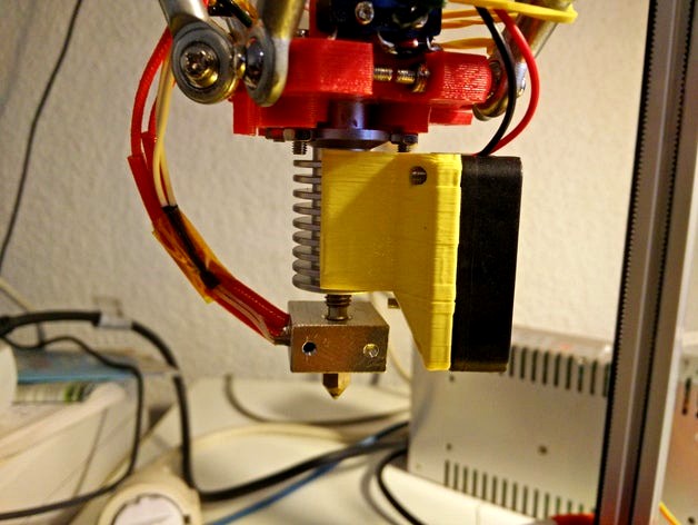 E3D V6 40mm fan adapter for chinese clone with 19.7x25.5mm cooler by cun83