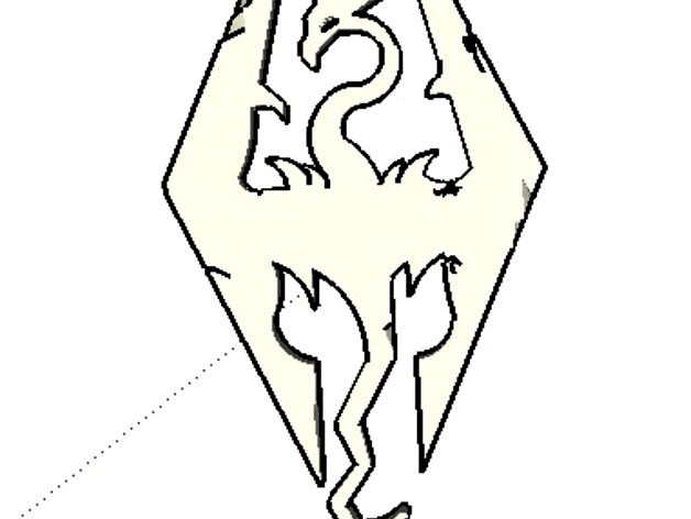 Skyrim Logo Keyring by NerdNamedMe