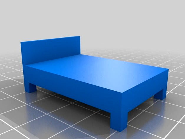 Double Bed (European Size) by Floorplans3D