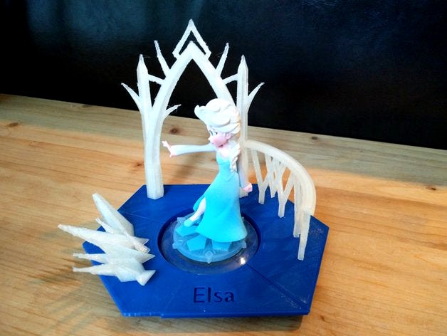 Disney Infinity Character Base - Elsa for M3D Micro by crymae