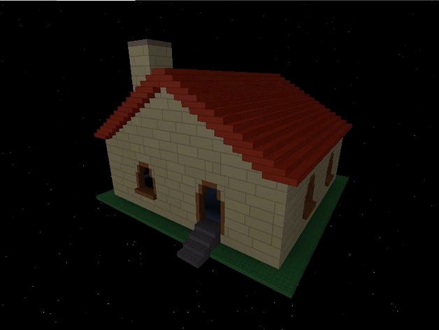 Classic Roblox - Happy Home in Robloxia *New Separated Model For Use w/ Roblox Figures* by JackNet