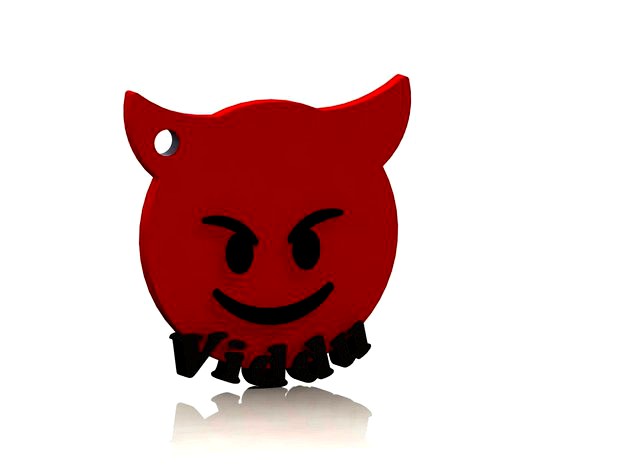Devil Smiley Keychain by puneeth