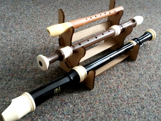 Laser Cut Cardboard Recorders Rack by gubutek