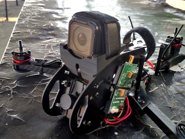 RCExplorer MiniTricopter GoPro Session Mount: Low-Profile by luodanli