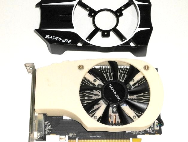Sapphire R7 260X  FAN duct for PCI-E x1 riser by viva3dprt