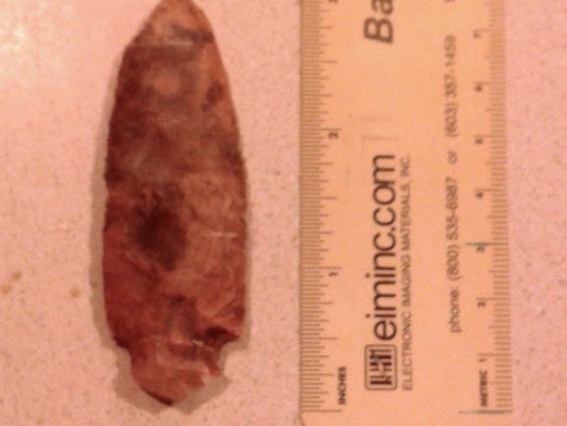 Light Pre-Choctaw Little Bear Creek-Type Projectile Point Arrowhead, 2,500 BC by dricketts