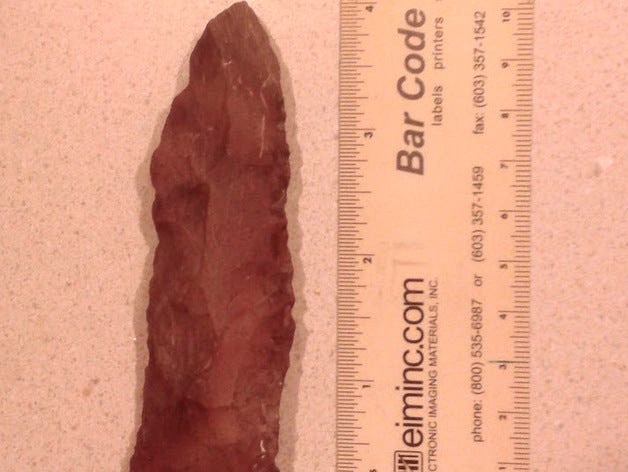 Large Pre-Choctaw Dalton-Type Projectile Point Arrowhead, 10,000BP by dricketts