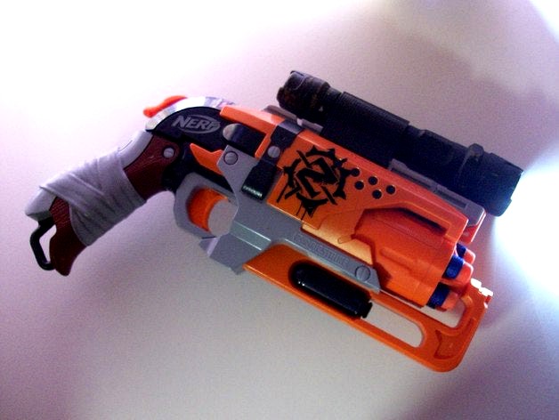 Flashlight Mount for Nerf Tactical Rail by MandyRae