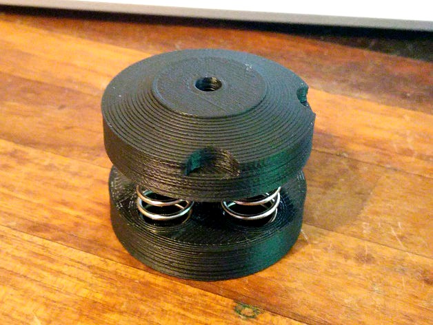 Isolating Printer Feet (D-Bot / V-Slot / Aluminium Extrusion) using Springs by beepbeep