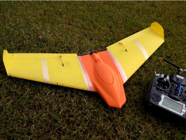 GASB One - RC Flying wing fully printed (ONLY 9 PIECES GLUELESS) by Carletto73