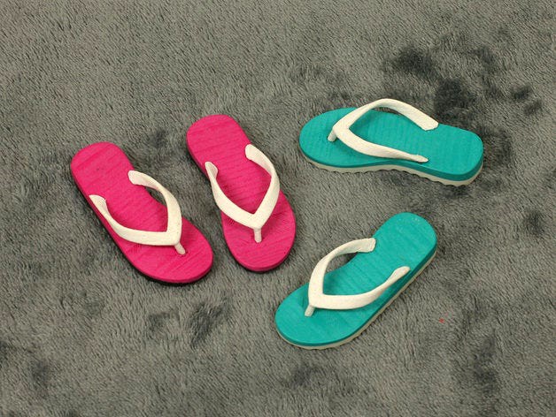 Beach sandal pendant by tofuji