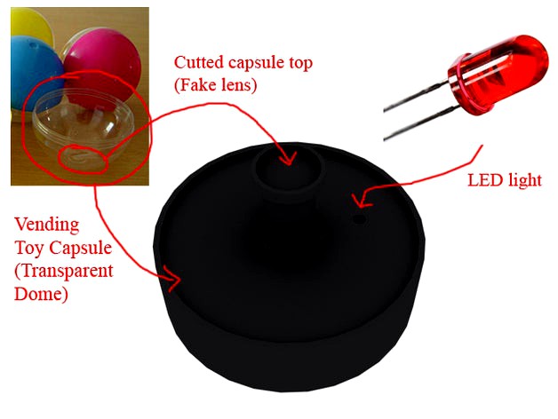 Fake Security Cam with LED light by gitarmrt