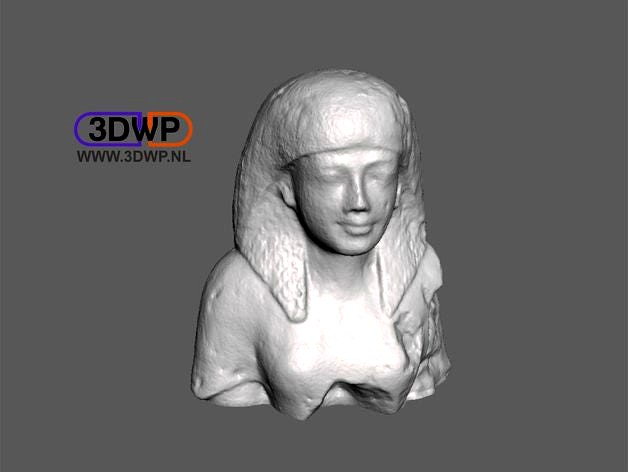 Egyptian Plaster Bust 3D Scan by 3DWP