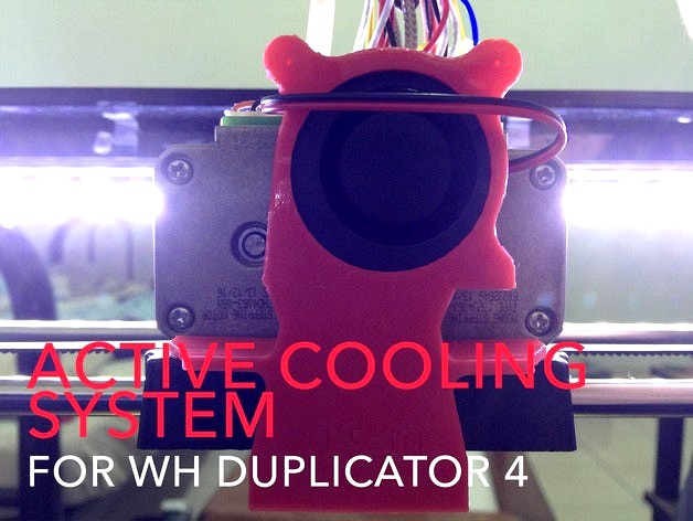 Duplicator 4 Active Cooling (40mm x 20mm Blower) by calvintam