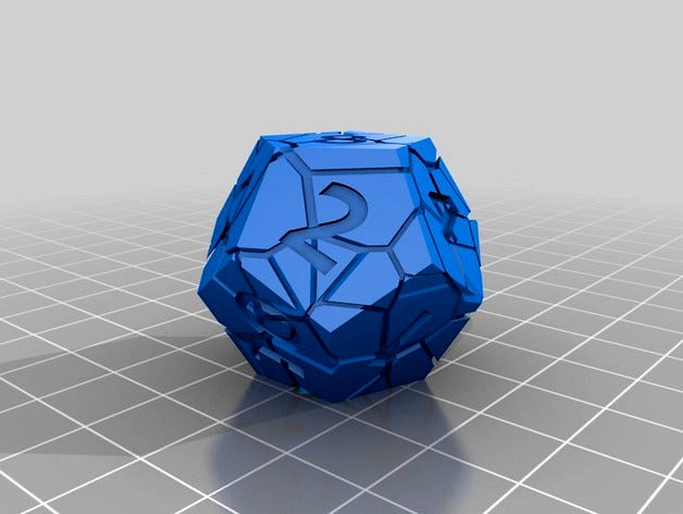 Cracked RPG Dice Set (D4, D6, D8, D10, D12, D20) by south2012