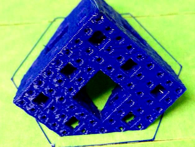 45° sectioned Level 3 Menger Sponge by scruss