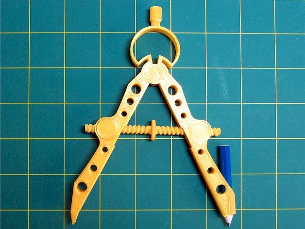 Print-In-Place Bow Compass by LoboCNC