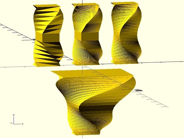 Linear Extrude with Twist as an interpolated function by paucoma