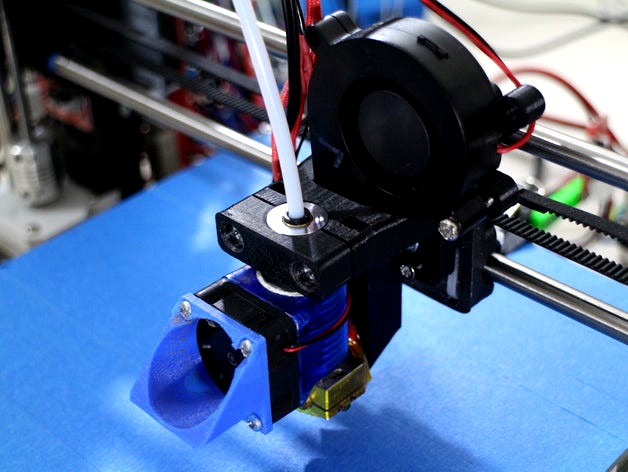 E3Dv6 Bowden X-carriage mount v2 for Prusa i3 by Tech2C