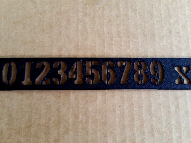 Numeric stencil by oet