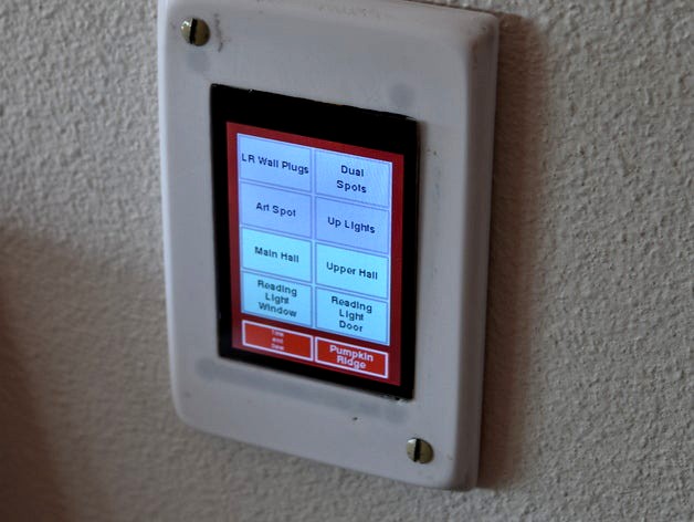 Single gang mounting system for RaspberryPi with Touchscreen by kevinkahn