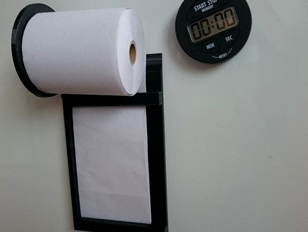 Magnetic paper scroll holder for notes and shopping list by MSpencer