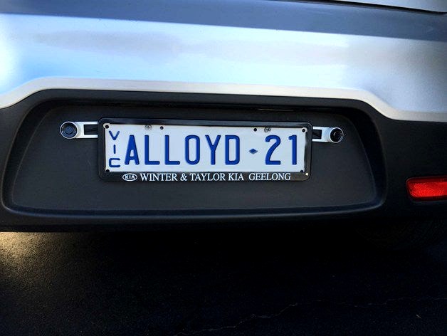 Reversing Sensor License Plate Mount by alloyd21