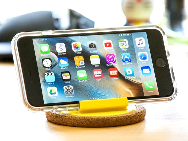 iPhone Cork Coaster Stand by abapemilo