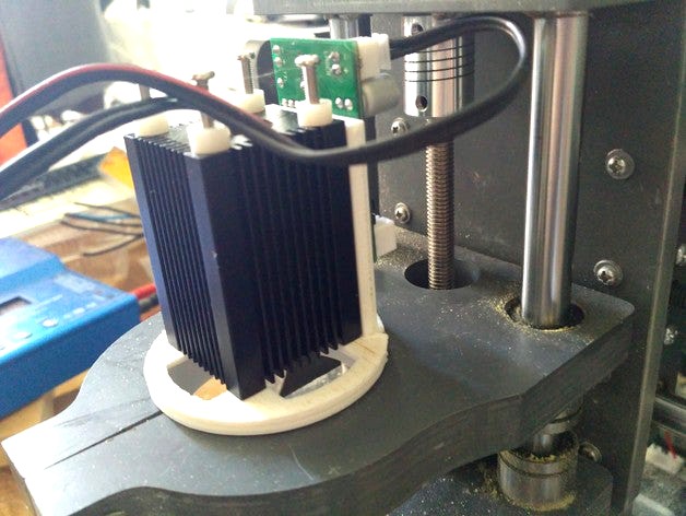 Laser module mount for CNC router (52mm spindle) by klirik