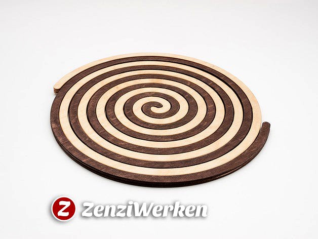 Archimedes spiral trivet cnc/laser by ZenziWerken