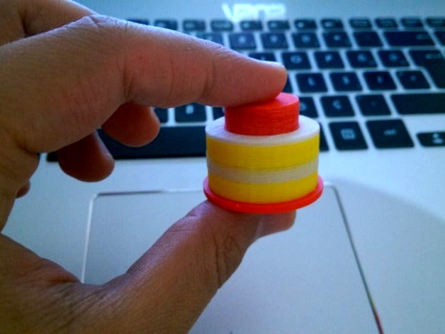 Push-down button with a ballpoint pen spring by AhmetCelikPhd